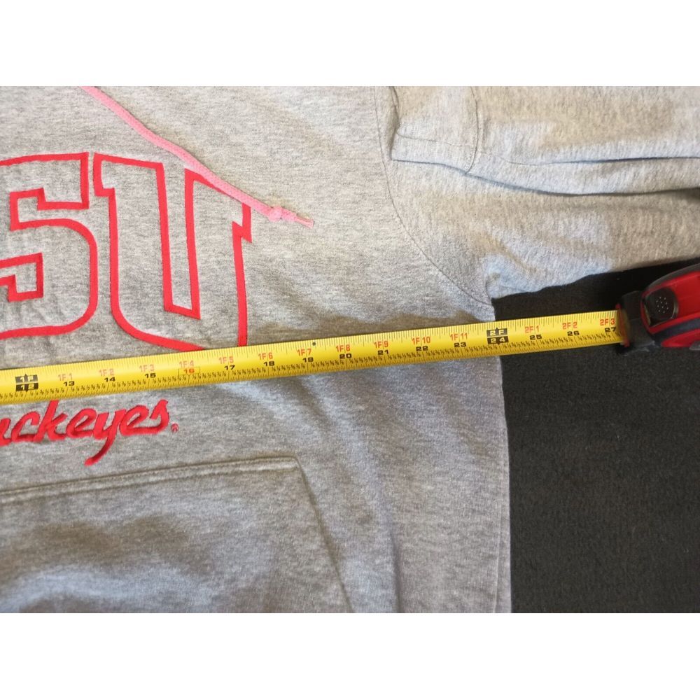 Ohio State Buckeyes Gray & Red Hoodie Foot Locker Cotton Size M - Picture 9 of 11